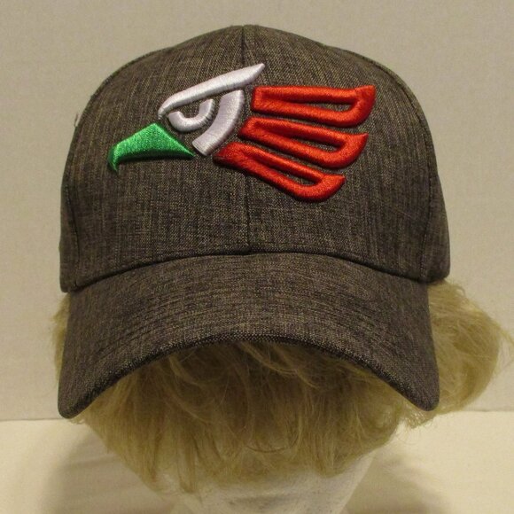 AZTEC Eagle NEW Woman Adjustable Back Gray Green White Embroidered Hat Cap - Picture 1 of 11
